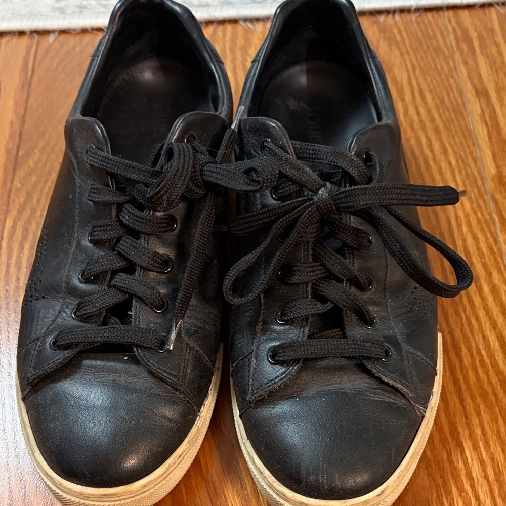 FREE Authentic Louis Vuitton Black Leather Sneakers- Used